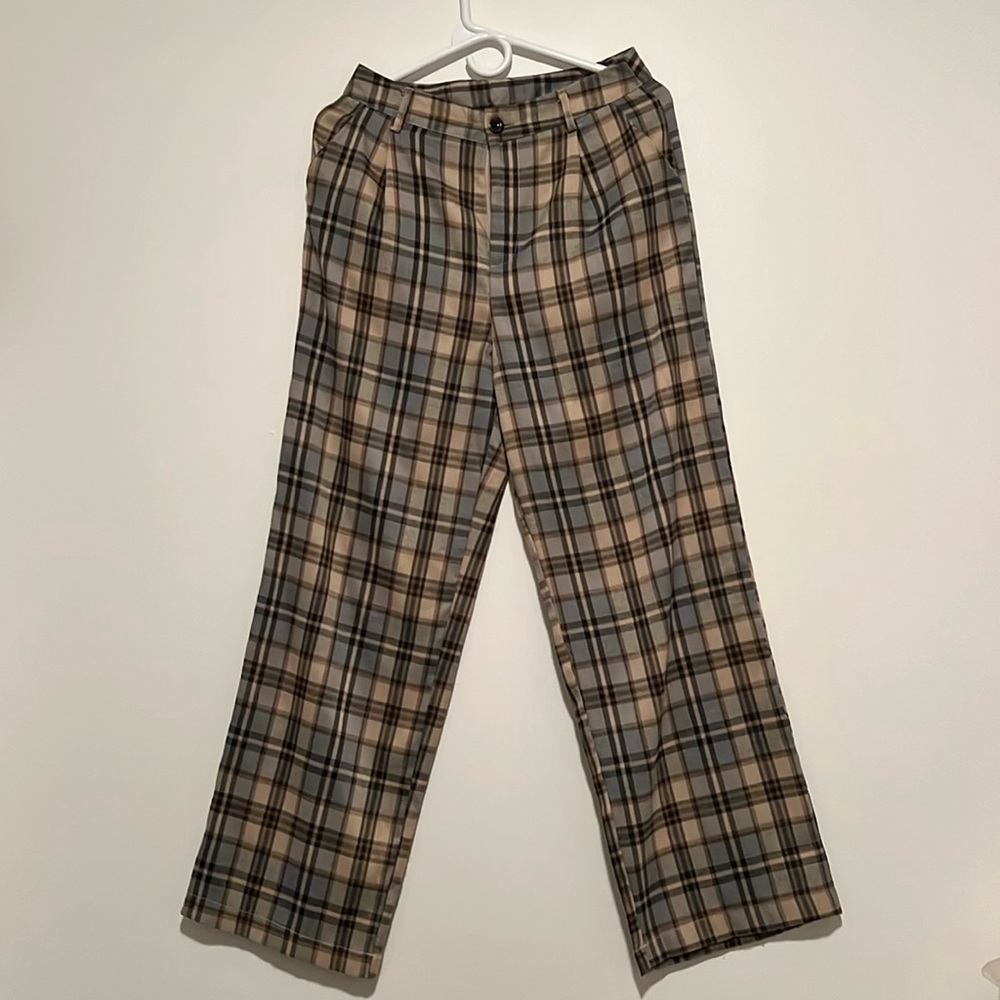 Plaid Loose Pants